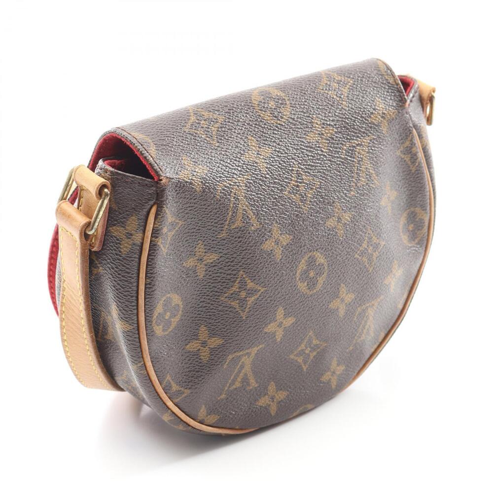 Louis Vuitton Monogram Tambourin Bag Brown Canvas Leather Shoulder